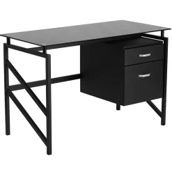 Computer Desks*Flash Furniture 46" Glass Glass Computer Desks Black (NANWK036)