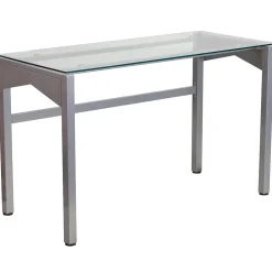 Computer Desks*Flash Furniture 47" Glass Glass Computer Desks Clear/Silver (NANYLCD1219)