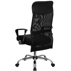 Office Chairs*Flash Furniture Abney Ergonomic Leather and Mesh Swivel High Back Task Office Chair, Black (BT905)