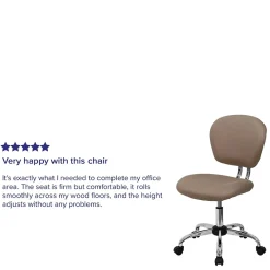 Office Chairs*Flash Furniture Beverly Armless Ergonomic Mesh Swivel Mid-Back Padded Task Office Chair, Coffee Brown (H2376FCOF)