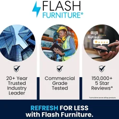 Office Desks*Flash Furniture Cambridge 70"W Double Pedestal Desk, (GCMBLK180WOK) White Oak/Black