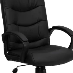 Office Chairs*Flash Furniture Chelsea LeatherSoft Swivel Mid-Back Executive Office Chair, Black (GO9771BKLEA)