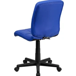 Office Chairs*Flash Furniture Clayton Armless Vinyl Swivel Mid-Back Quilted Task Office Chair, Blue (GO16911BLUE)