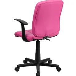 Office Chairs*Flash Furniture Clayton Vinyl Swivel Mid-Back Quilted Task Office Chair, Pink (GO16911PINKA)