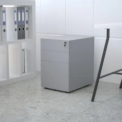 File Cabinets*Flash Furniture 3-Drawer Cabinet, Legal & Letter Files, Gray, 21" (HZCHPL01GRY)