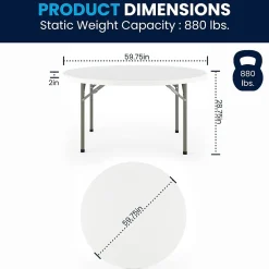 Folding Tables*Flash Furniture Elon Folding Table, 59.75