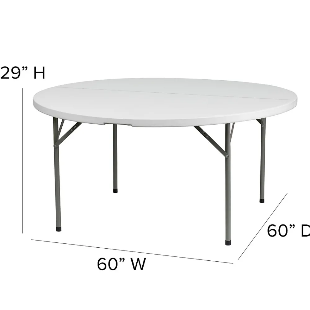 Folding Tables*Flash Furniture Elon Folding Table, 60" x 60", Granite White (DADYCZ154GW)