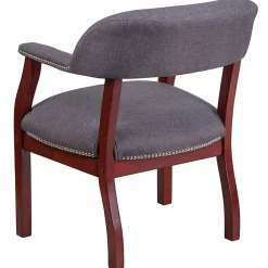 Office Chairs*Flash Furniture Fabric Luxurious Conference Chair with Silver Trim Nails, Gray (BZ105GY)