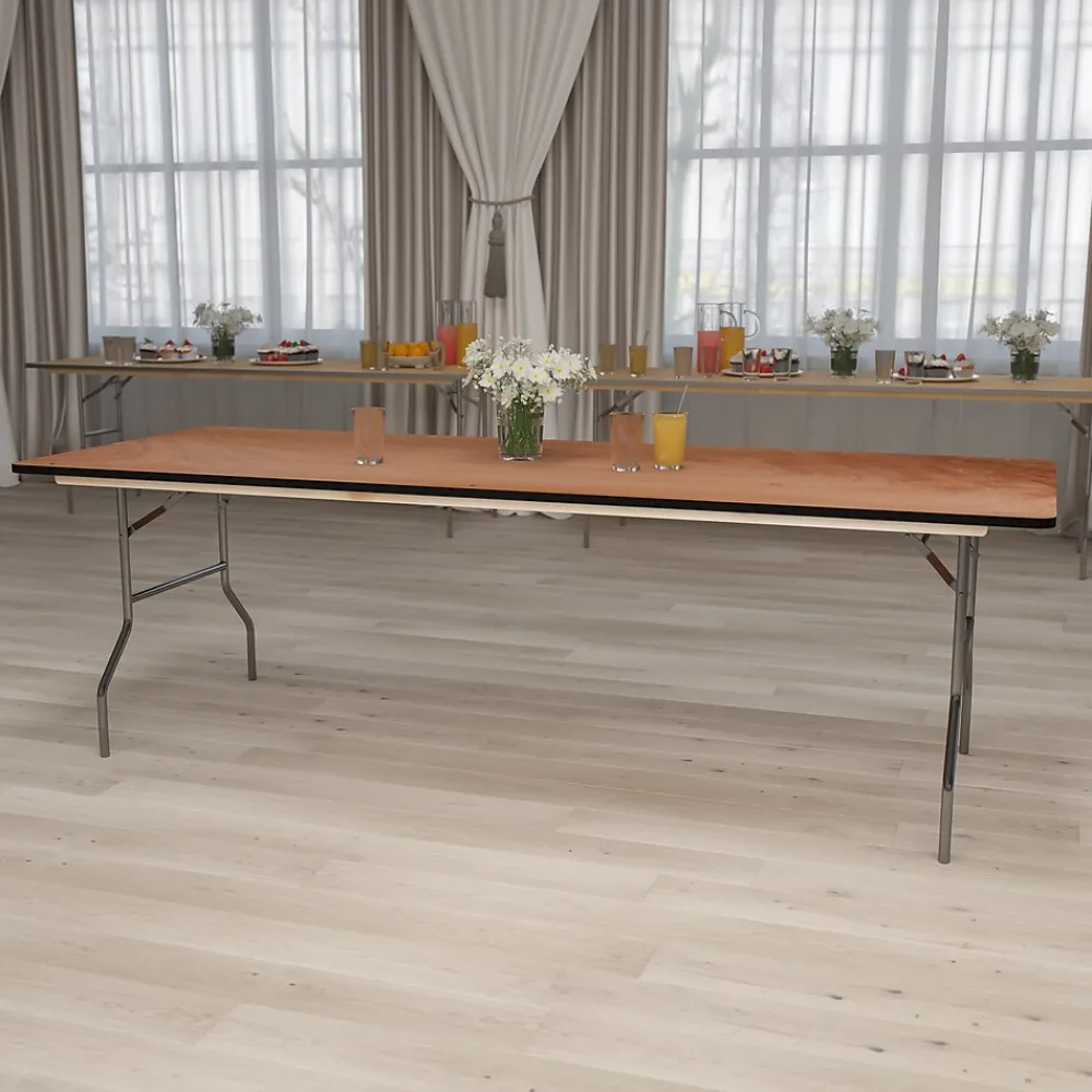 Folding Tables*Flash Furniture Fielder Folding Table, 96" x 36", Natural (XA3696P)
