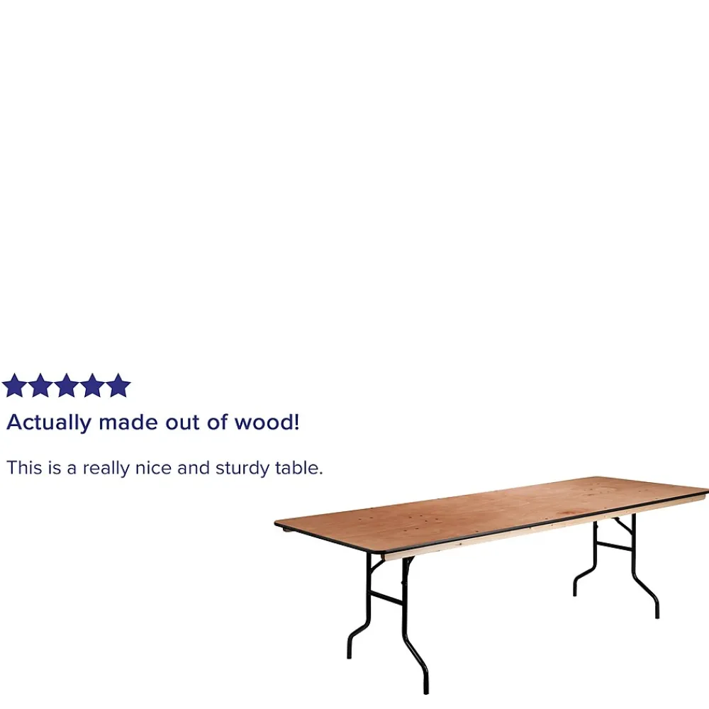 Folding Tables*Flash Furniture Fielder Folding Table, 96" x 36", Natural (XA3696P)