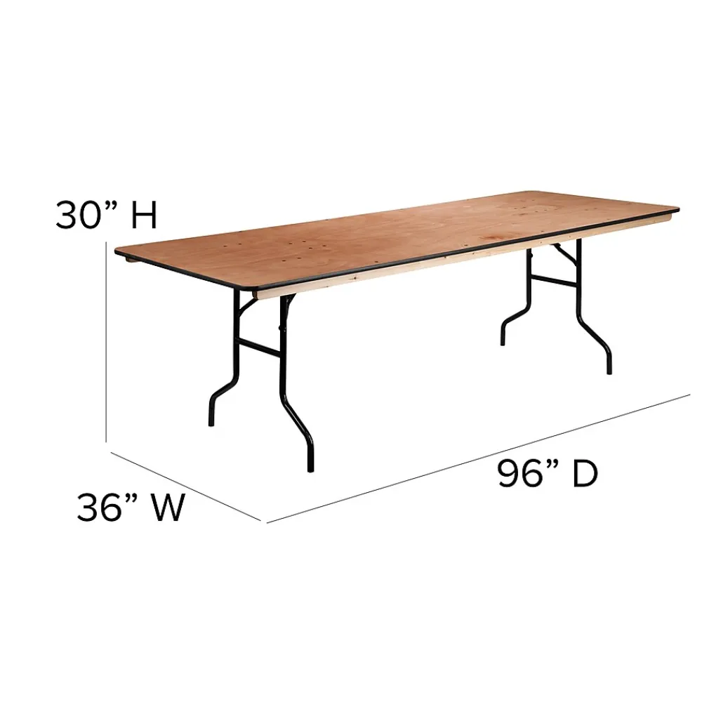 Folding Tables*Flash Furniture Fielder Folding Table, 96" x 36", Natural (XA3696P)