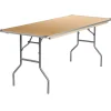 Folding Tables*Flash Furniture Fielder Folding Table, 72" x 30", Birchwood (XA3072BIRCHM)