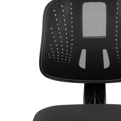 Office Chairs*Flash Furniture Flash Fundamentals Armless Ergonomic Mesh Swivel Mid-Back Task Office Chair, Black (LF134BK)