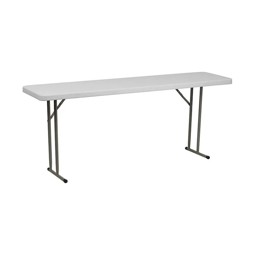 Folding Tables*Flash Furniture Folding Table, 70.8"D x 18"W, Granite White (6RB1872)