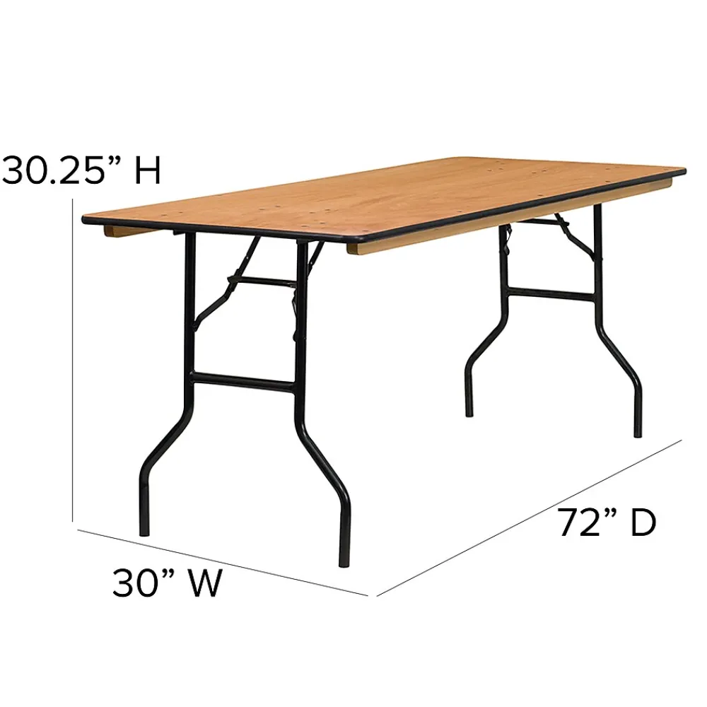 Folding Tables*Flash Furniture Gael Folding Table, 72" x 30", Natural (YTWTFT3072TBL)