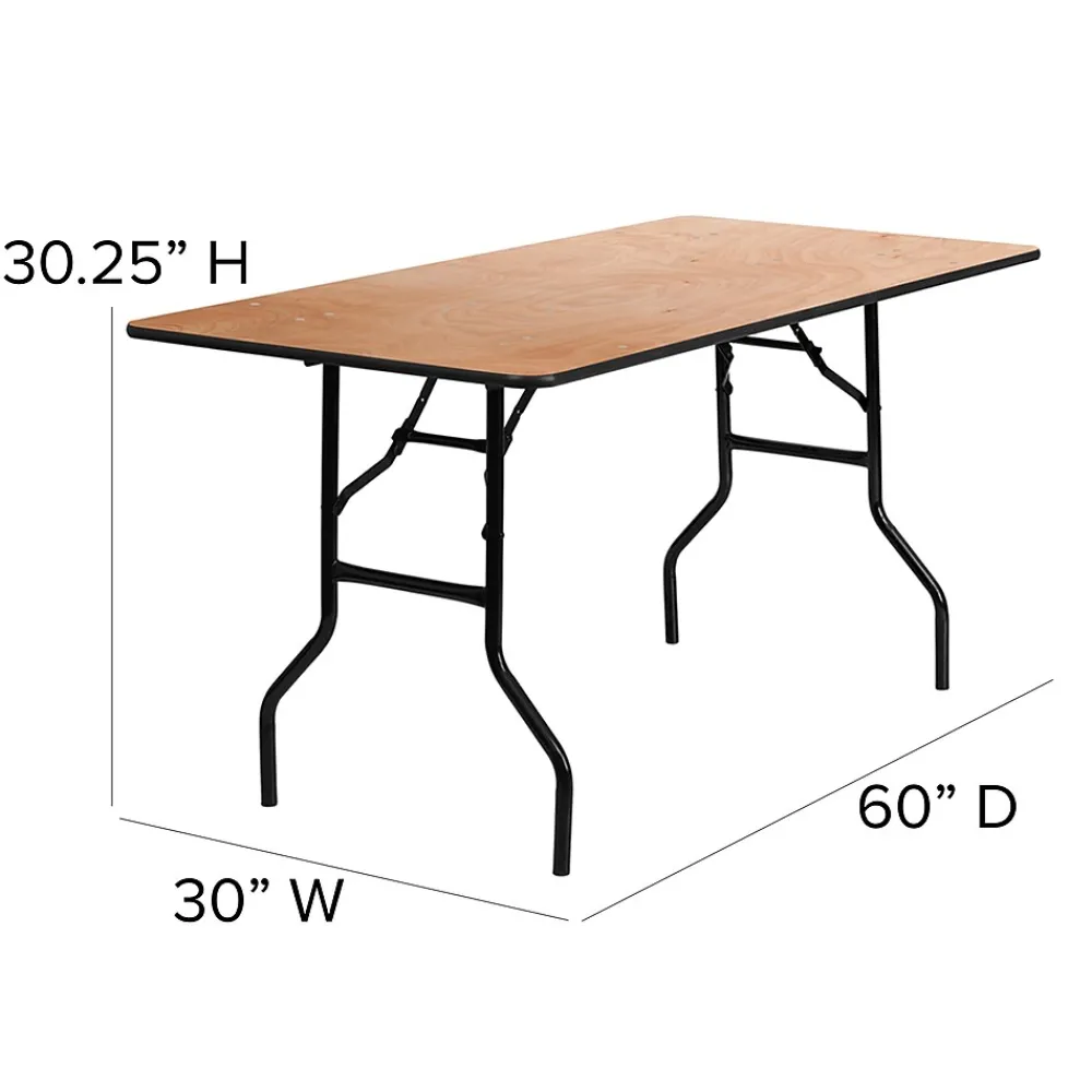 Folding Tables*Flash Furniture Gael Folding Table, 60" x 30", Natural (YTWTFT30X60TBL)