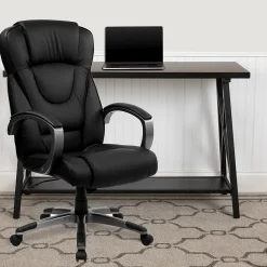Office Chairs*Flash Furniture Hansel Ergonomic LeatherSoft Swivel High Back Executive Office Chair, Black (BT9069BK)