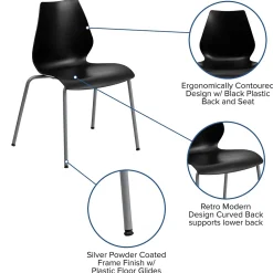 Folding & Stacking*Flash Furniture HERCULES Series Plastic Stacking Chair, Black (RUT288BK)