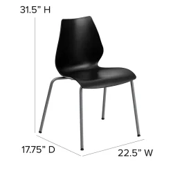 Folding & Stacking*Flash Furniture HERCULES Series Plastic Stacking Chair, Black (RUT288BK)