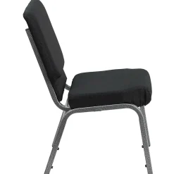 Folding & Stacking*Flash Furniture HERCULES Series Fabric Stacking Church Chair, Black Patterned/Silver Vein Frame (FCH185SVJP02)