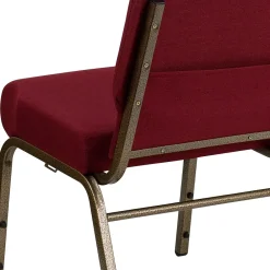 Folding & Stacking*Flash Furniture HERCULES Series Fabric Church Stacking Chair, Burgundy/Gold Vein Frame (FCH2214GV369)