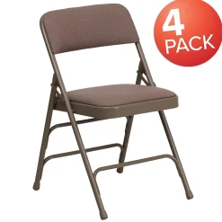 Folding & Stacking*Flash Furniture Hercules Banquet/Reception Folding Fabric Chairs, Beige, 4/Pack (BELNICK INC (NSP))