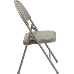 Folding & Stacking*Flash Furniture HERCULES™ Triple Braced Vinyl Armless Folding Chair, Gray, 4/Pack (4HAMC705AV3GY)