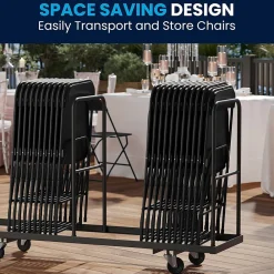 Folding & Stacking*Flash Furniture HERCULES™ Plastic Armless Folding Chair, Black, 60/Pack