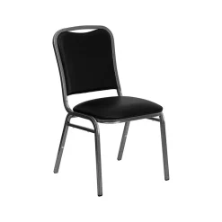 Folding & Stacking*Flash Furniture HERCULES™ Vinyl Silver Vein Frame Banquet Chair, Black, 10/Pack