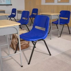 Folding & Stacking*Flash Furniture HERCULES Series Plastic Shell Stack Chair, Blue/Black (RUTEO1BL)