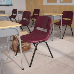 Folding & Stacking*Flash Furniture HERCULES Series Plastic Shell Stack Chair, Burgundy/Black (RUTEO1BY)