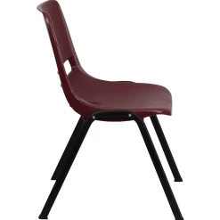 Folding & Stacking*Flash Furniture HERCULES Series Plastic Shell Stack Chair, Burgundy/Black (RUTEO1BY)