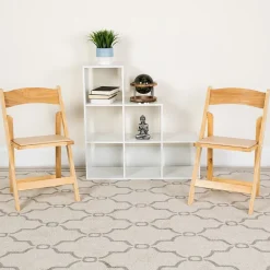 Folding & Stacking*Flash Furniture HERCULES™ Wood Armless Folding Chair, Natural, 4/Pack (4XF2903NATURAL)