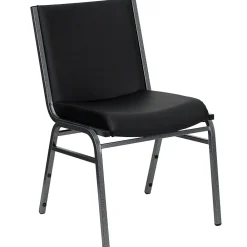 Folding & Stacking*Flash Furniture HERCULES Series Vinyl Stack Chair, Black (XU60153BKVYL)