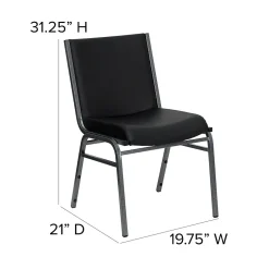 Folding & Stacking*Flash Furniture HERCULES Series Vinyl Stack Chair, Black (XU60153BKVYL)