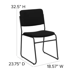 Folding & Stacking*Flash Furniture HERCULES Series Fabric Stacking Chair with Sled Base, Black (XU8700BLKB30)