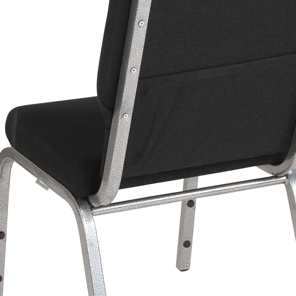Folding & Stacking*Flash Furniture HERCULES Series Fabric Stacking Church Chair, Black/Silver Vein Frame (XUCH60096BKSV)