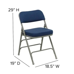 Folding & Stacking*Flash Furniture HERCULES Series Fabric Folding Chair, Navy, 2/Pack (2HAMC320AFNVY)