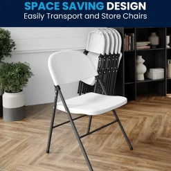 Folding & Stacking*Flash Furniture HERCULES Series Plastic Folding Chair, White, 2/Pack (2DADYCD50WH)