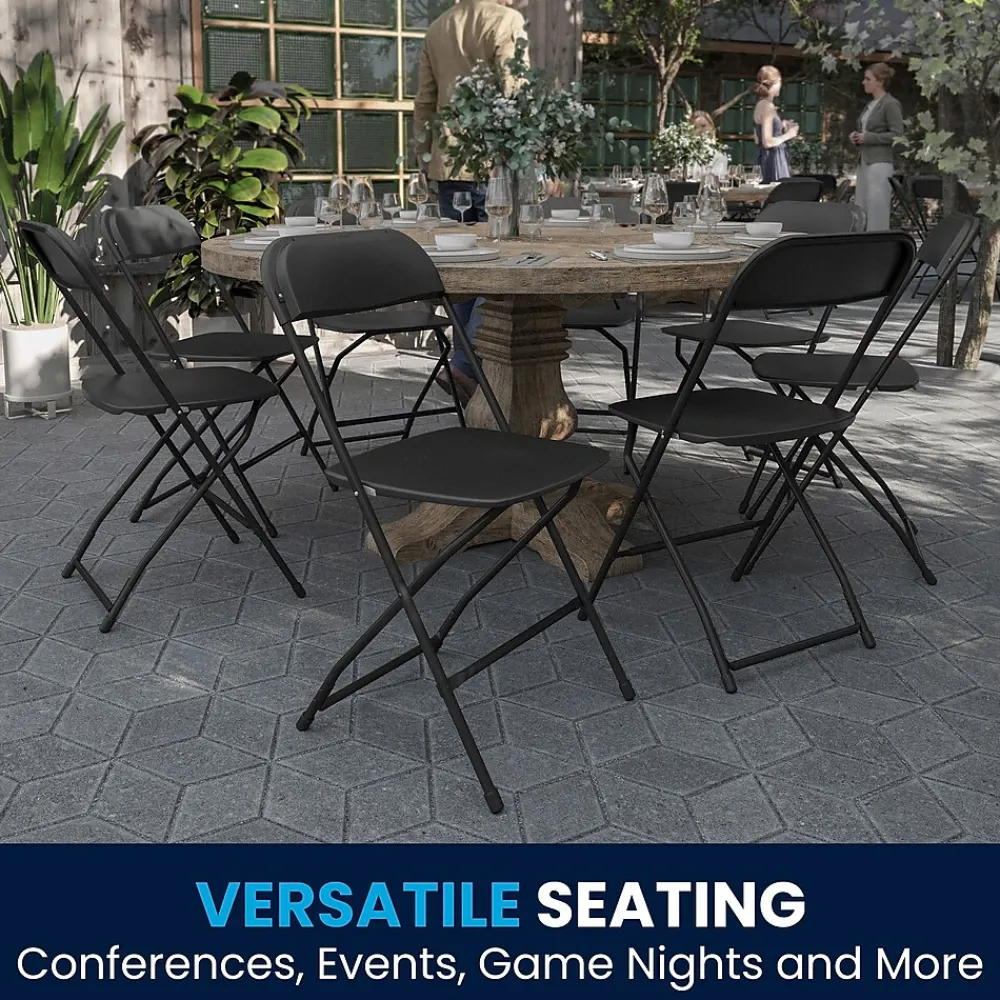 Folding & Stacking*Flash Furniture HERCULES Series Plastic Banquet/Reception Chair, Black, 2/Pack (2LEL3BLACK)