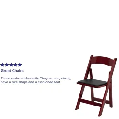 Folding & Stacking*Flash Furniture HERCULES Series Wood Folding Chair, Mahogany/Black, 2/Pack (2XF2903MAHWOOD)