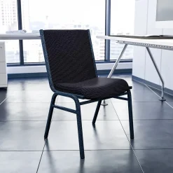 Folding & Stacking*Flash Furniture HERCULES Series Fabric Stack Chair, Black Dot (XU60153BK)