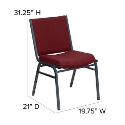 Folding & Stacking*Flash Furniture HERCULES Series Fabric Stack Chair, Burgundy Patterned (XU60153BY)