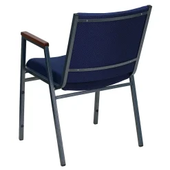 Folding & Stacking*Flash Furniture HERCULES Series Fabric Stack Chair with Arms, Navy Blue Dot (XU60154NVY)