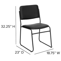 Folding & Stacking*Flash Furniture HERCULES Series Vinyl Stacking Chair with Sled Base, Black (XU8700BLKBVYL30)