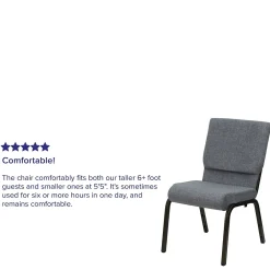 Folding & Stacking*Flash Furniture HERCULES Series Fabric Stacking Church Chair, Gray/Gold Vein Frame (XUCH60096BEIJGY)