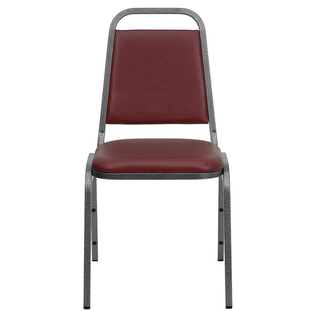 Folding & Stacking*Flash Furniture HERCULES™ 18"H Vinyl Trapezoidal Back Banquet Chair, Burgundy, 4/Pack (4FDBHF2VYVYL)