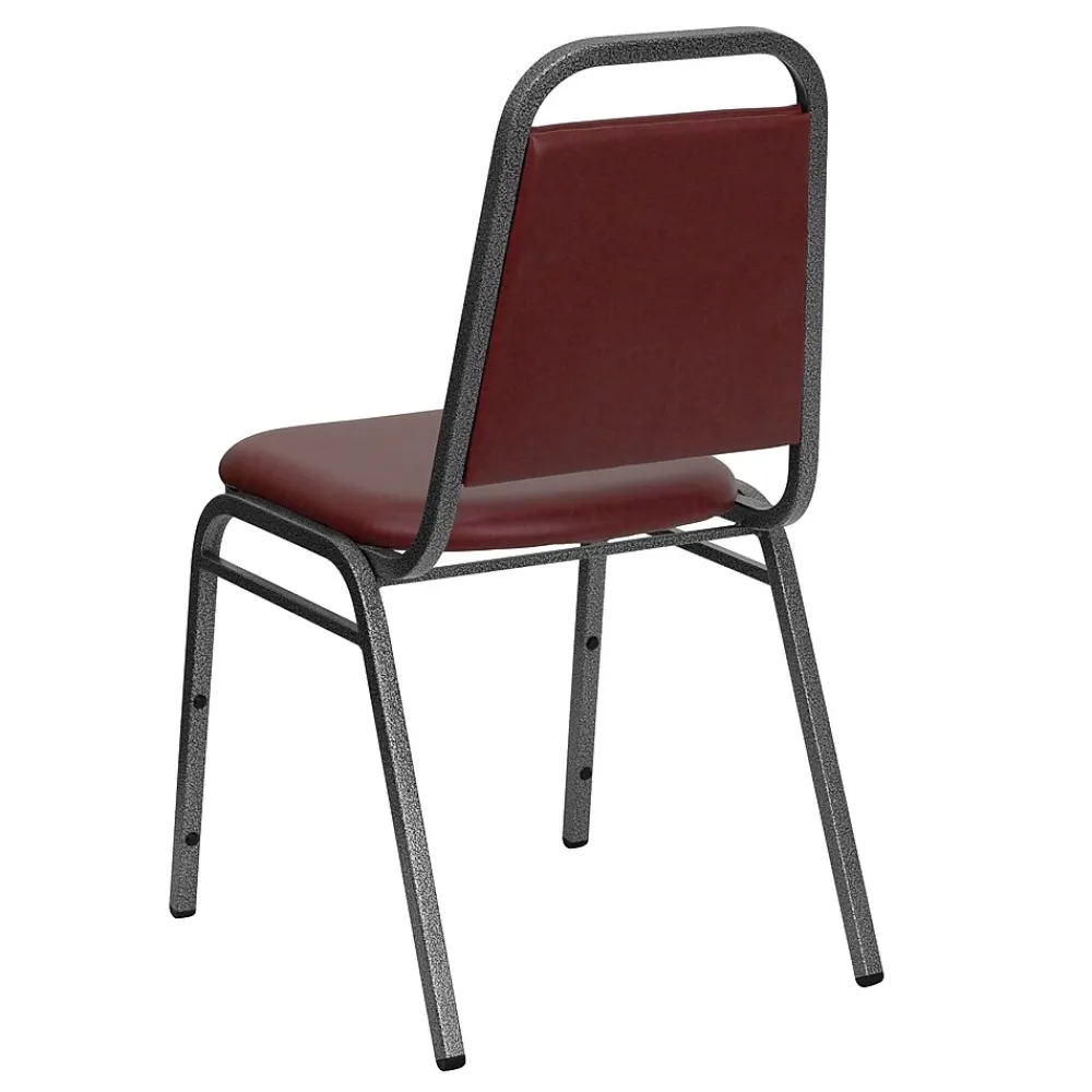 Folding & Stacking*Flash Furniture HERCULES™ 18"H Vinyl Trapezoidal Back Banquet Chair, Burgundy, 4/Pack (4FDBHF2VYVYL)