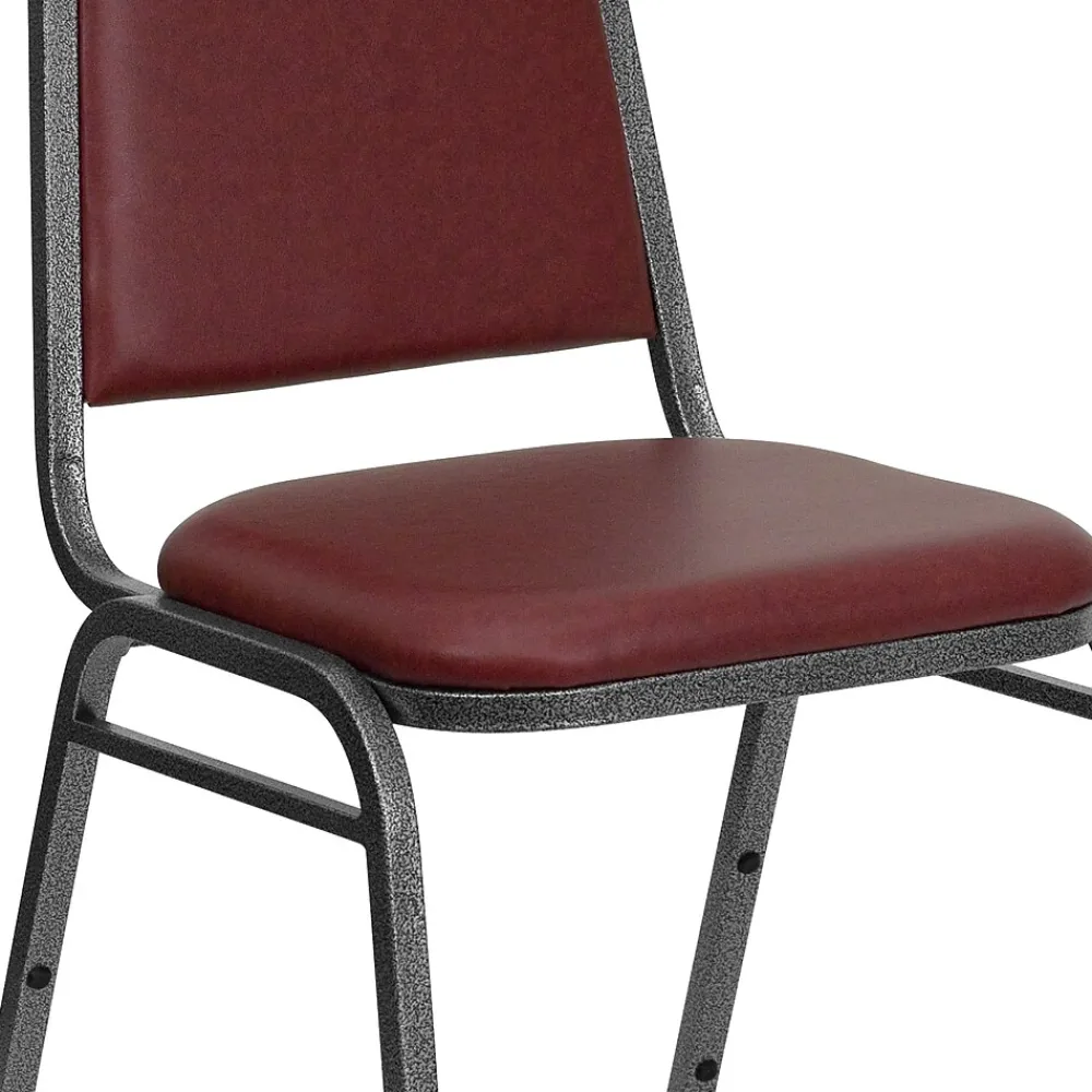 Folding & Stacking*Flash Furniture HERCULES™ 18"H Vinyl Trapezoidal Back Banquet Chair, Burgundy, 4/Pack (4FDBHF2VYVYL)