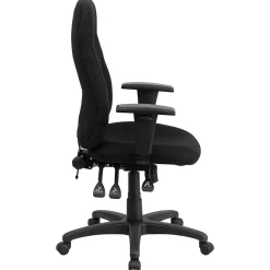 Office Chairs*Flash Furniture Hughes Ergonomic Fabric Swivel High Back Task Office Chair, Black (BT90297HA)